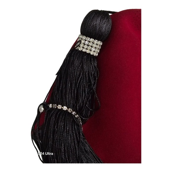 Vtg Al Bahr Shriners Fez Hat Jeweled w/ Zippered Bag 7 3/8" Masonic Memorabilia - Picture 7 of 13